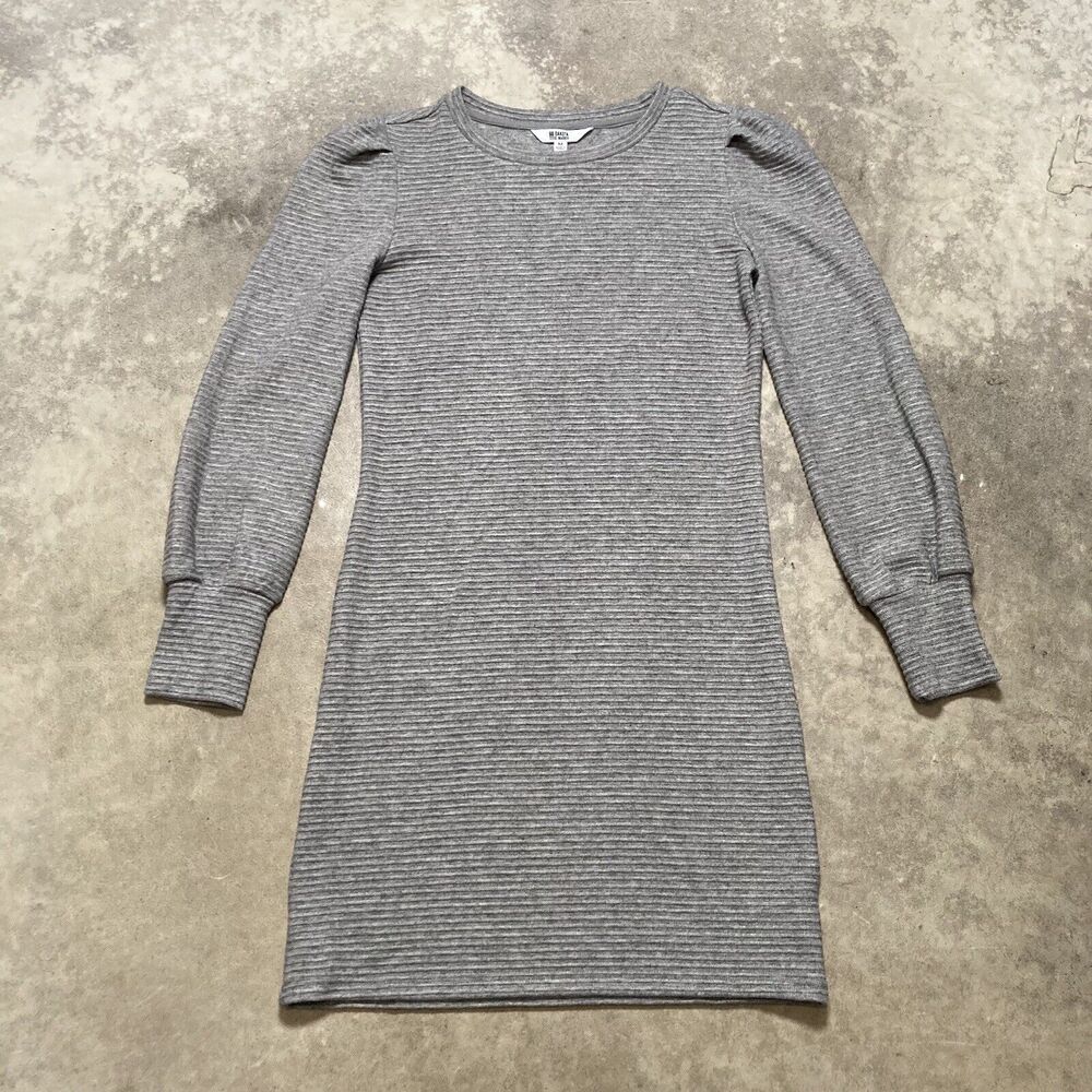 BB Dakota Steve Madden Dress Womens Medium Heather Gray Knit Long Sleeve